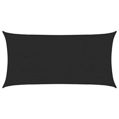 vidaXL Sunshade Sail 160 g/m² Black 2.5x5 m HDPE 2