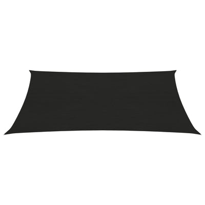 Sunshade Sail 160 g/m² Black 3x4.5 m HDPE