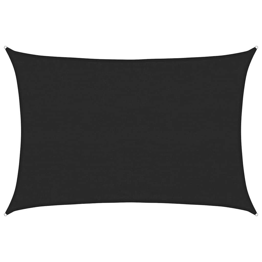 311736 vidaXL Sunshade Sail 160 g/m² Black 3,5x4,5 m HDPE 2