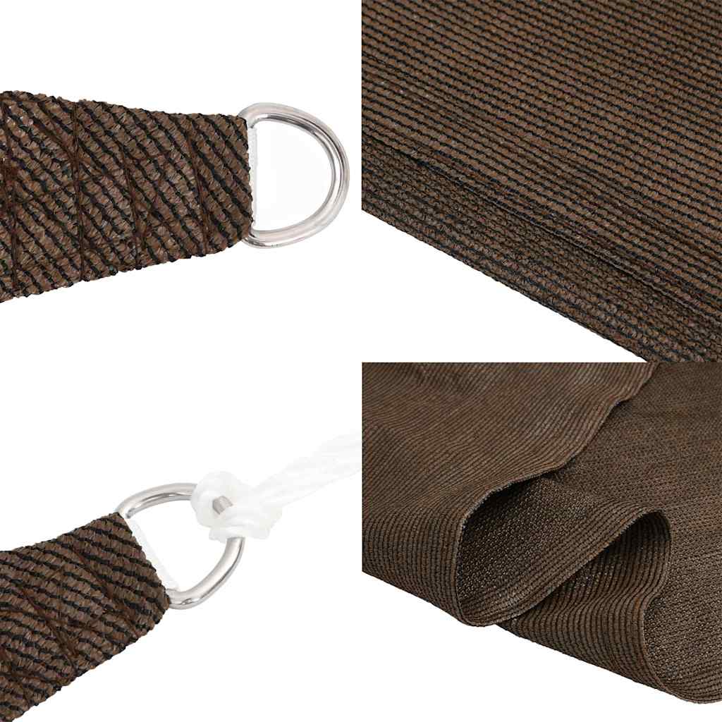 vidaXL Sunshade Sail 160 g/m² Brown 6x8 m HDPE 6