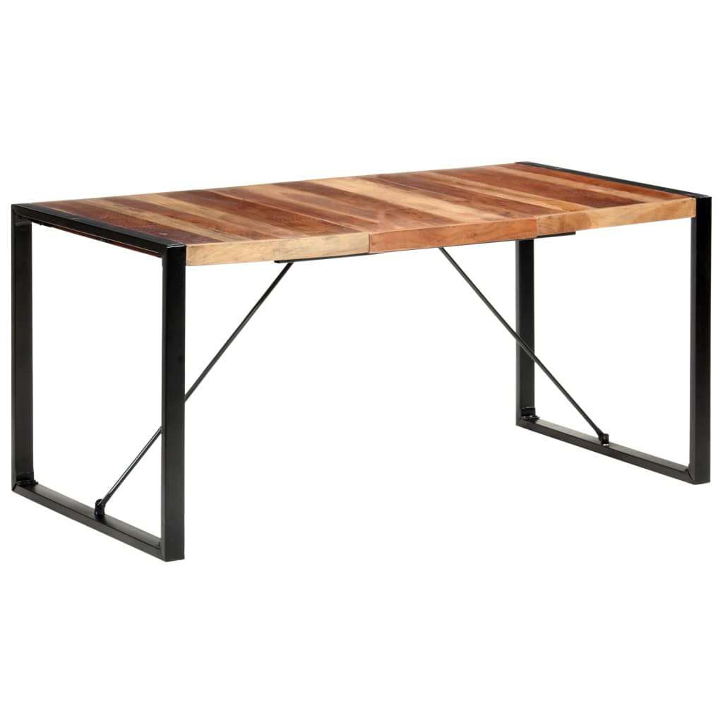 vidaXL Dining Table 160x80x75 cm Solid Wood 1