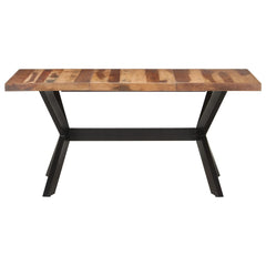 vidaXL Dining Table 160x80x75 cm Solid Wood with Honey Finish 2