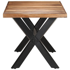 vidaXL Dining Table 160x80x75 cm Solid Wood with Honey Finish 3