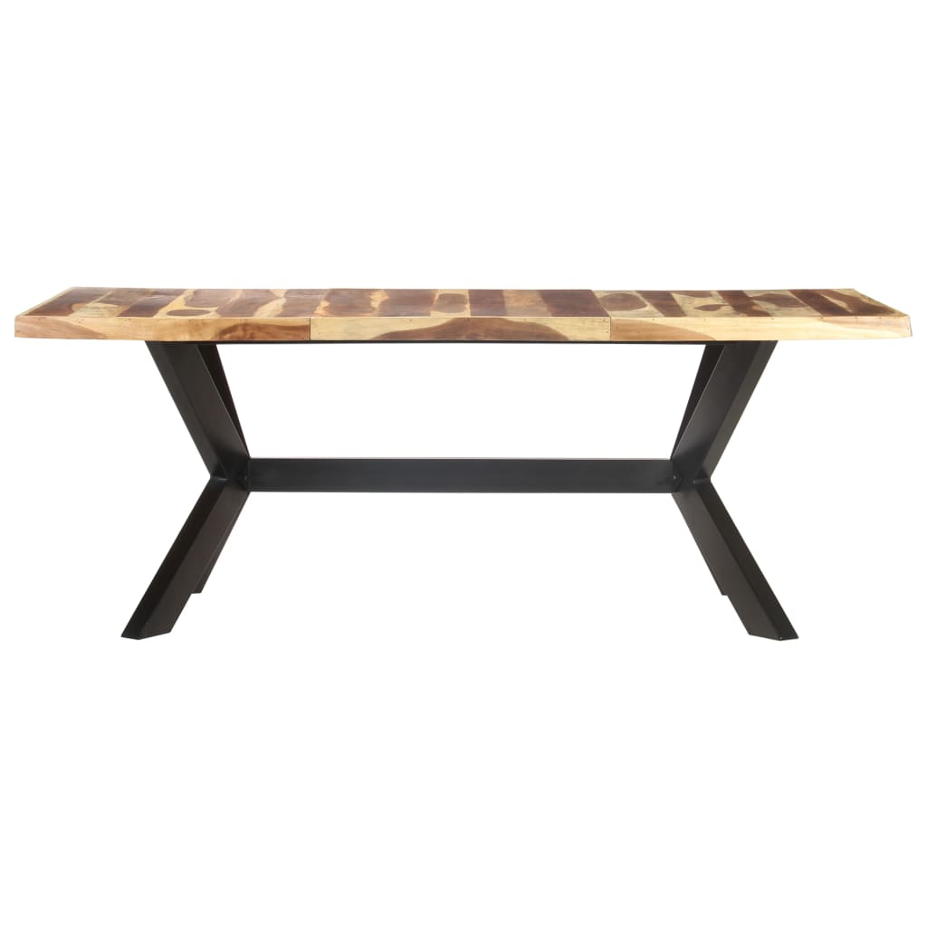 vidaXL Dining Table 200x100x75 cm Solid Wood with Honey Finish 2