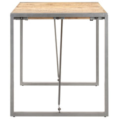 vidaXL Dining Table 160x80x75 cm Solid Rough Mango Wood 3