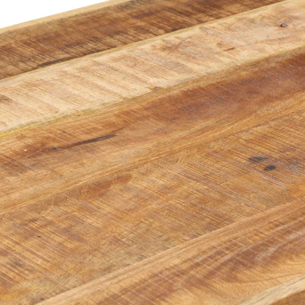 vidaXL Dining Table 160x80x75 cm Solid Rough Mango Wood 6