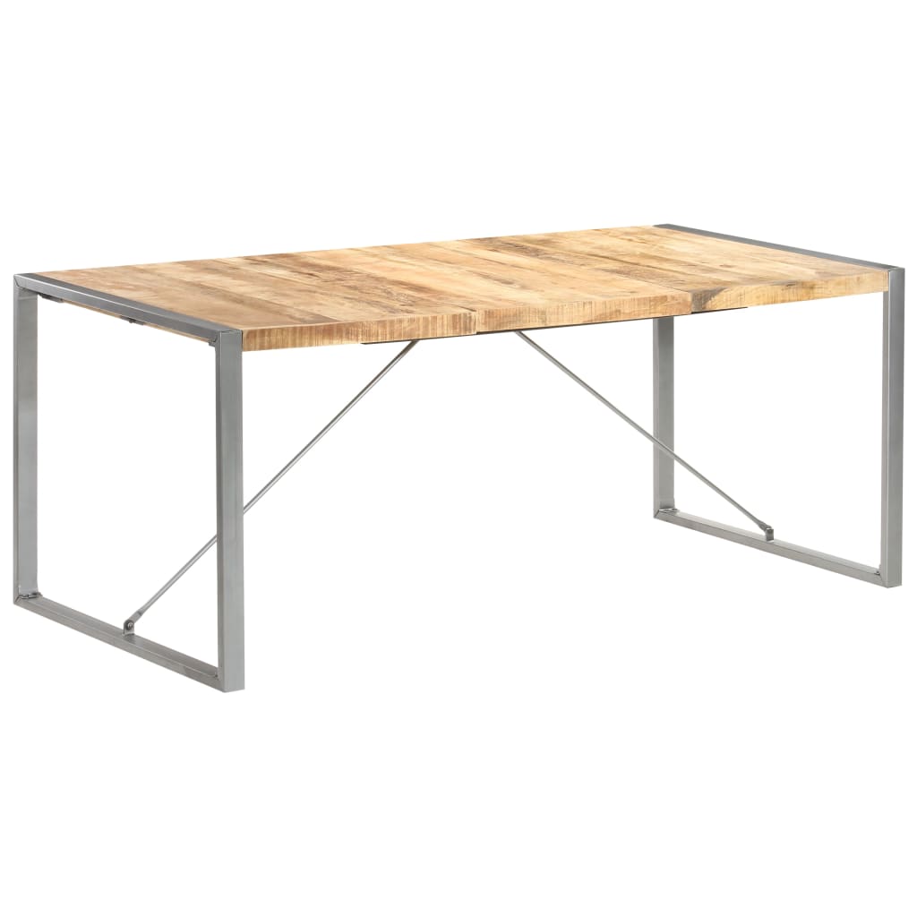 vidaXL Dining Table 180x90x75 cm Solid Rough Mango Wood 1