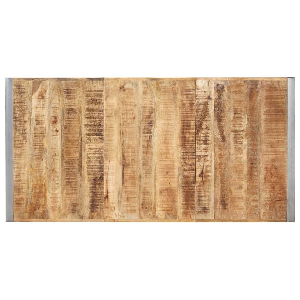 vidaXL Dining Table 180x90x75 cm Solid Rough Mango Wood 4