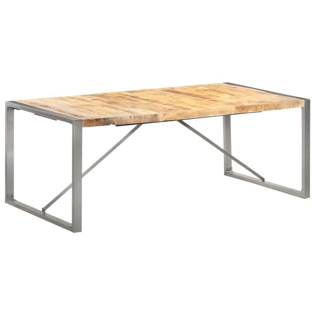 vidaXL Dining Table 200x100x75 cm Solid Rough Mango Wood 1