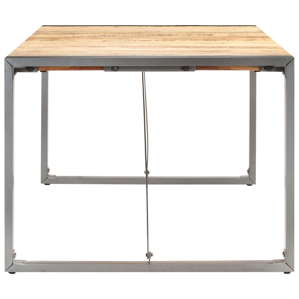 vidaXL Dining Table 200x100x75 cm Solid Rough Mango Wood 3