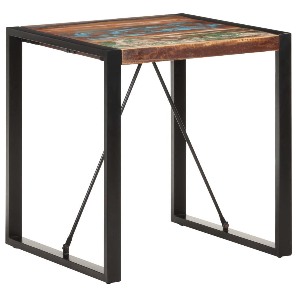 vidaXL Dining Table 70x70x75 cm Solid Reclaimed Wood 6