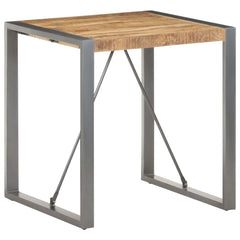 vidaXL Dining Table 70x70x75 cm Solid Rough Mango Wood 1