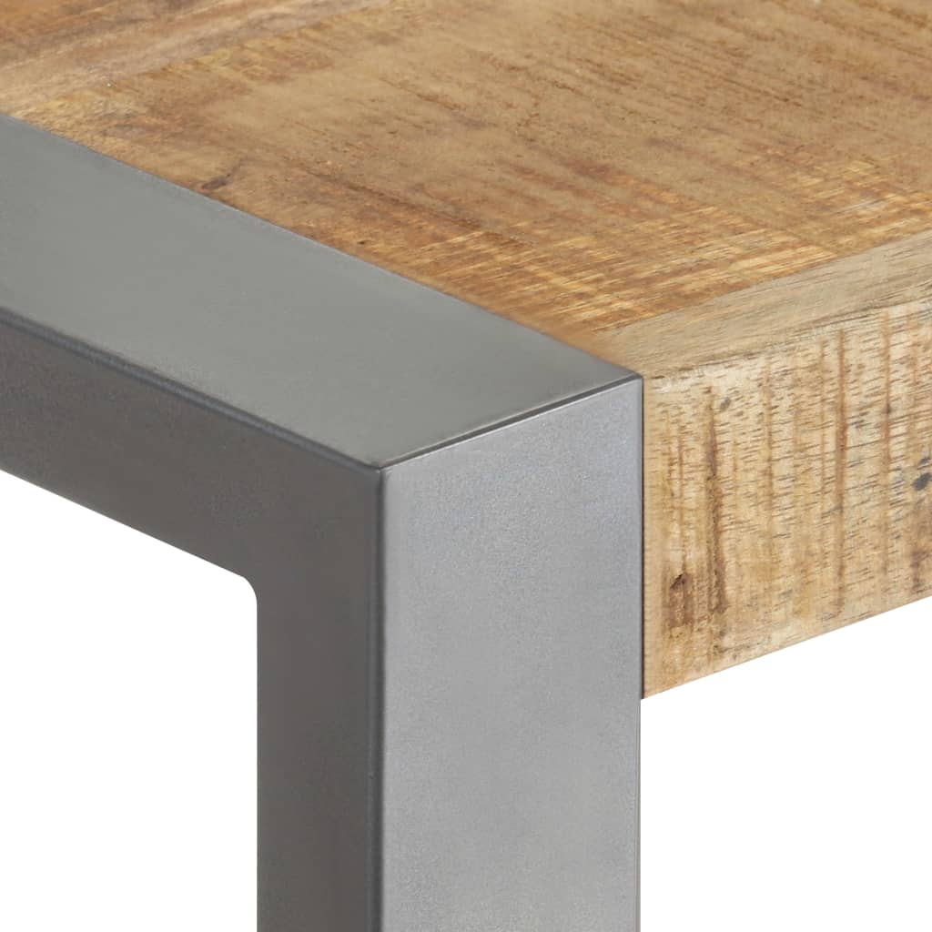 vidaXL Dining Table 70x70x75 cm Solid Rough Mango Wood 3