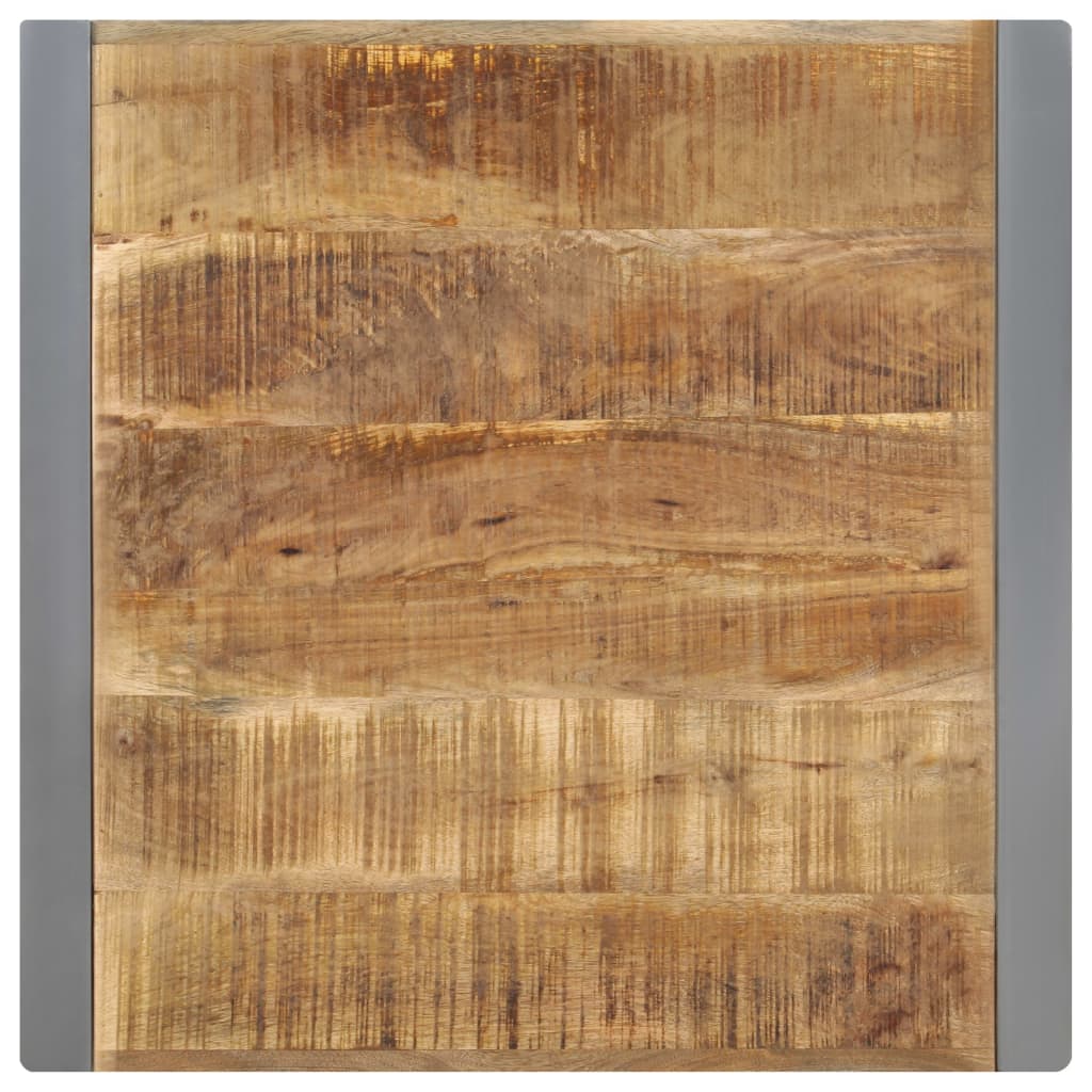vidaXL Dining Table 70x70x75 cm Solid Rough Mango Wood 4