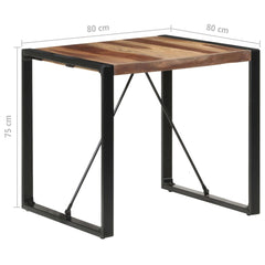 vidaXL Dining Table 80x80x75 cm Solid Wood 5