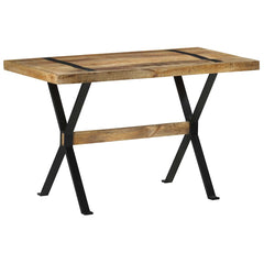 vidaXL Dining Table 120x60x76 cm Rough Mango Wood 1