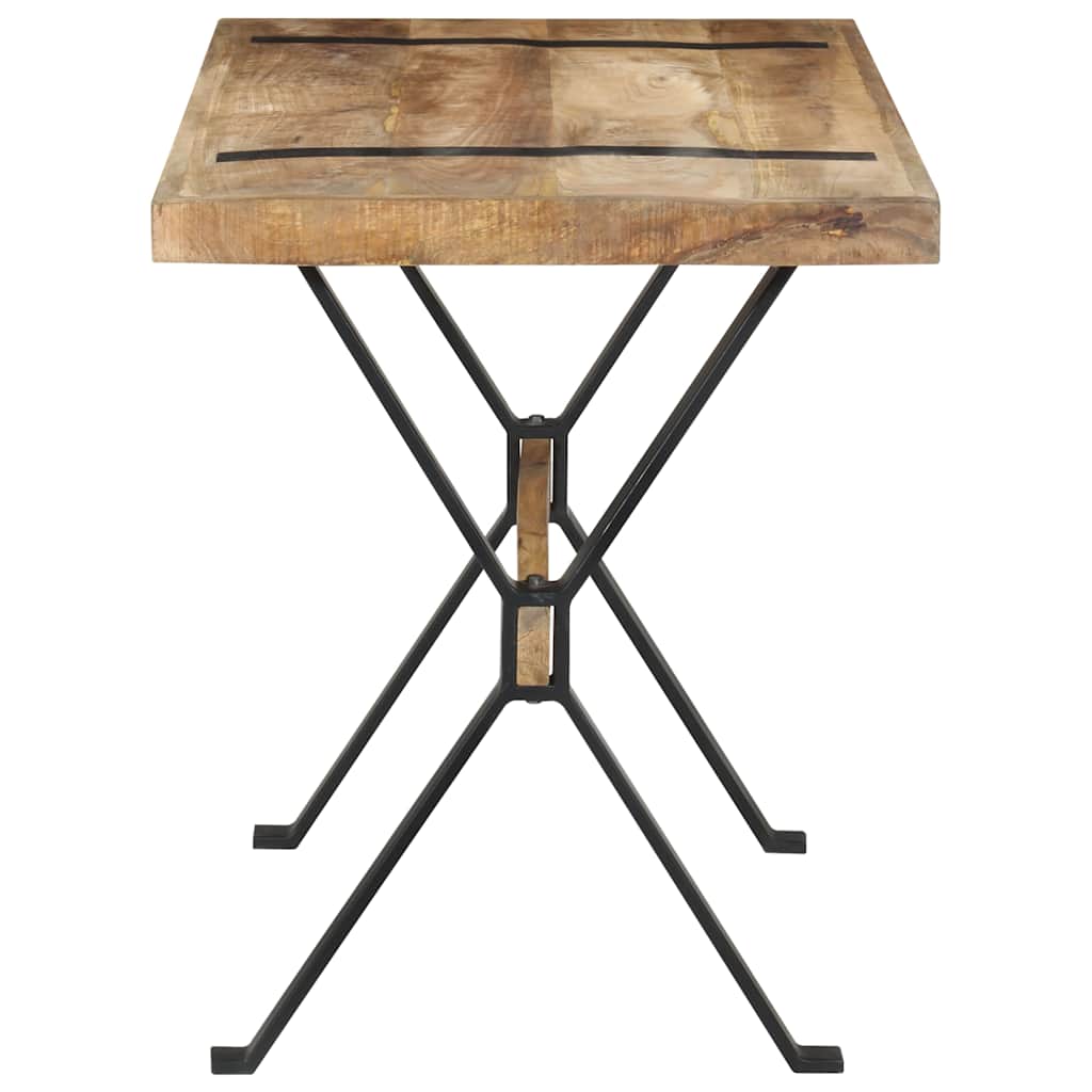 vidaXL Dining Table 120x60x76 cm Rough Mango Wood 3