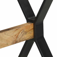 vidaXL Dining Table 120x60x76 cm Rough Mango Wood 6