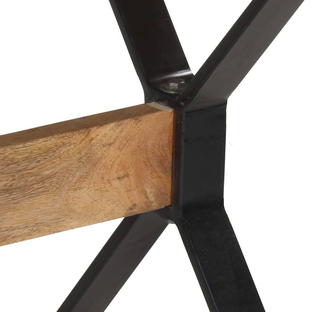 vidaXL Dining Table 140x70x76 cm Rough Mango Wood 6