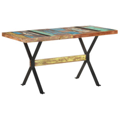 vidaXL Dining Table 140x70x76 cm Solid Reclaimed Wood 1