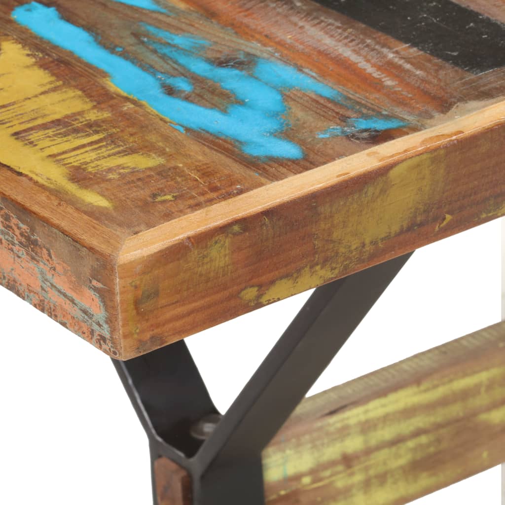 vidaXL Dining Table 140x70x76 cm Solid Reclaimed Wood 5