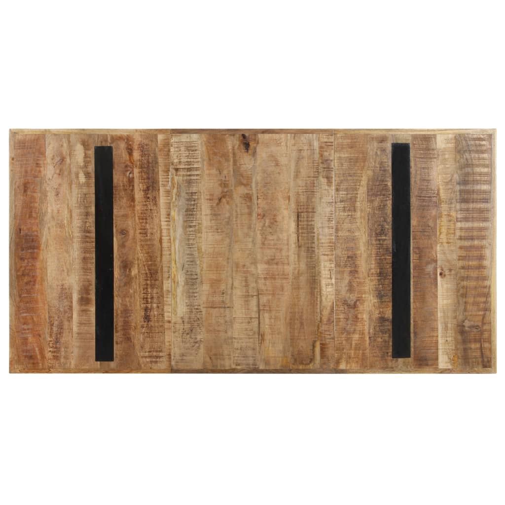 vidaXL Dining Table 160x80x76 cm Rough Mango Wood 4