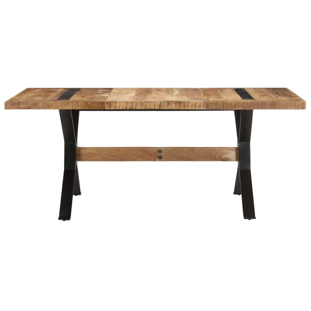 vidaXL Dining Table 180x90x76 cm Rough Mango Wood 2