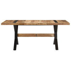 vidaXL Dining Table 180x90x76 cm Rough Mango Wood 2