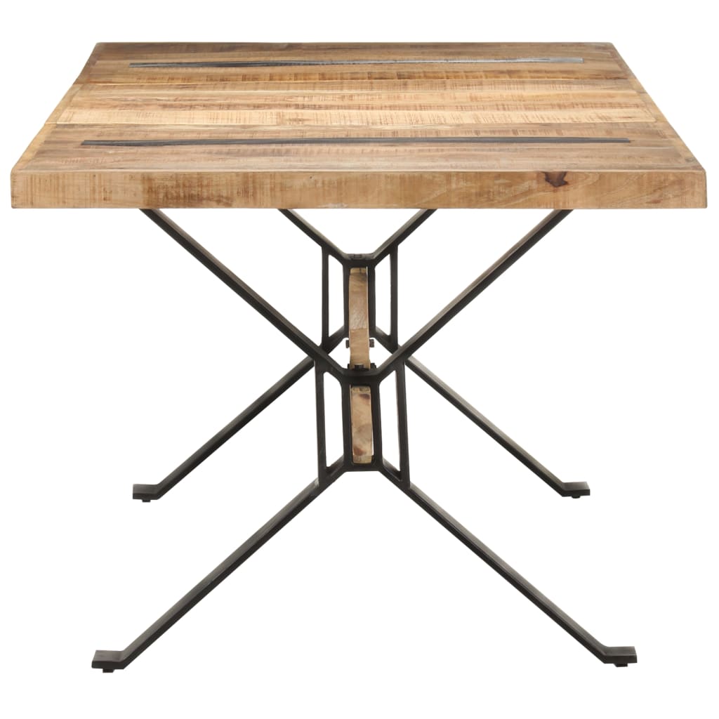 vidaXL Dining Table 180x90x76 cm Rough Mango Wood 3