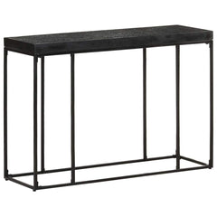321612 vidaXL Console Table Black 110x35x76 cm Solid Acacia and Mango Wood 1