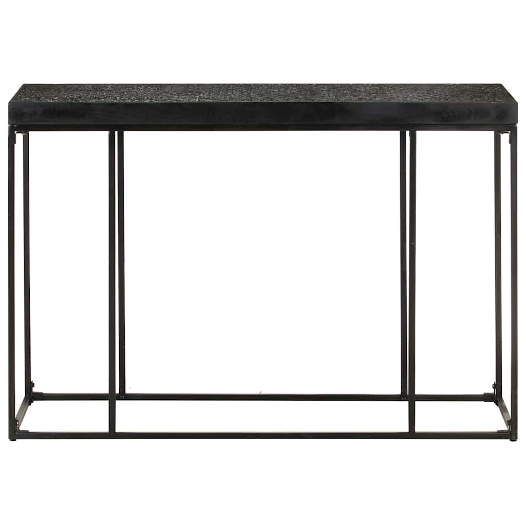321612 vidaXL Console Table Black 110x35x76 cm Solid Acacia and Mango Wood 2