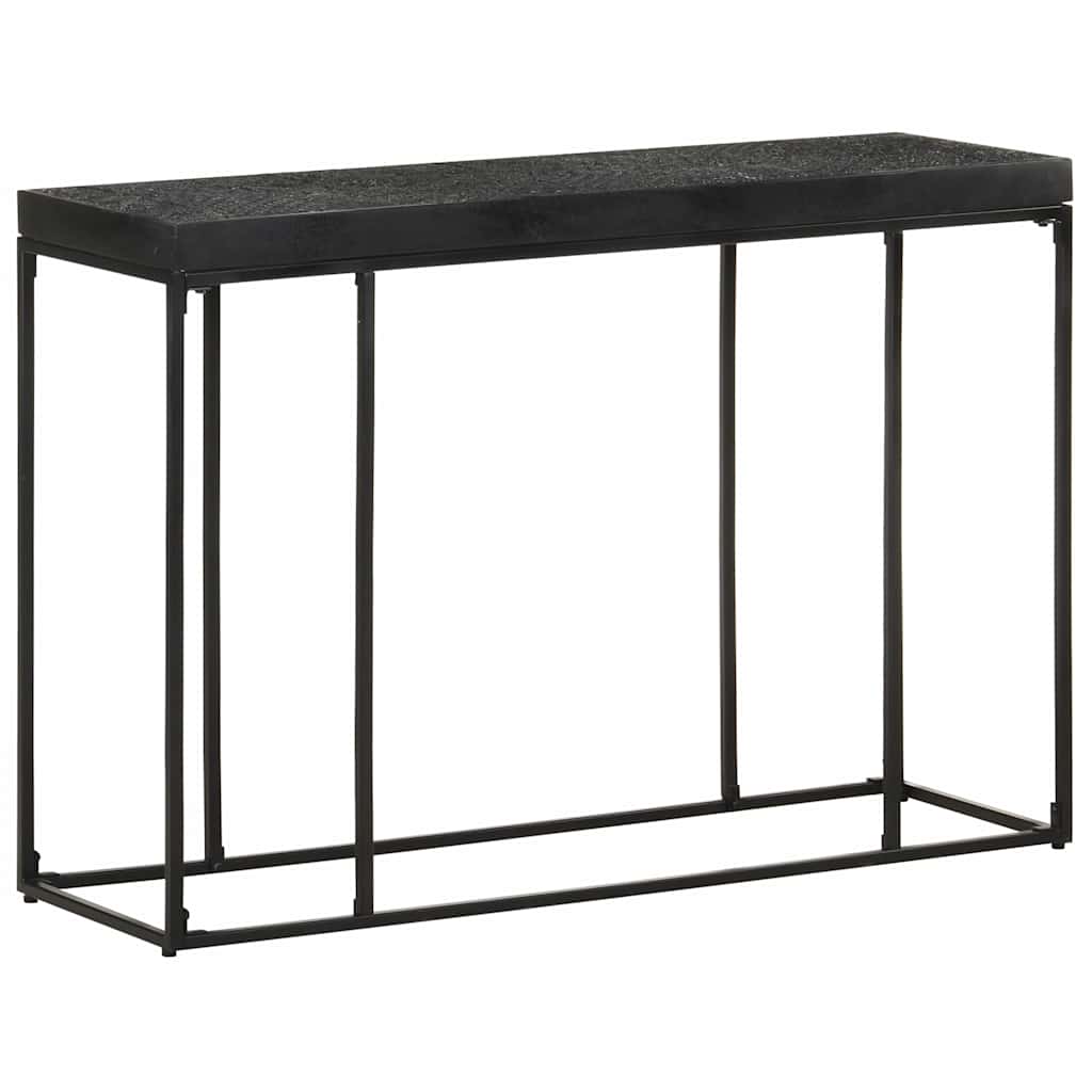 321612 vidaXL Console Table Black 110x35x76 cm Solid Acacia and Mango Wood 3