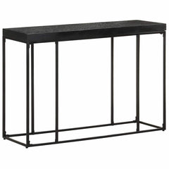 321612 vidaXL Console Table Black 110x35x76 cm Solid Acacia and Mango Wood 4