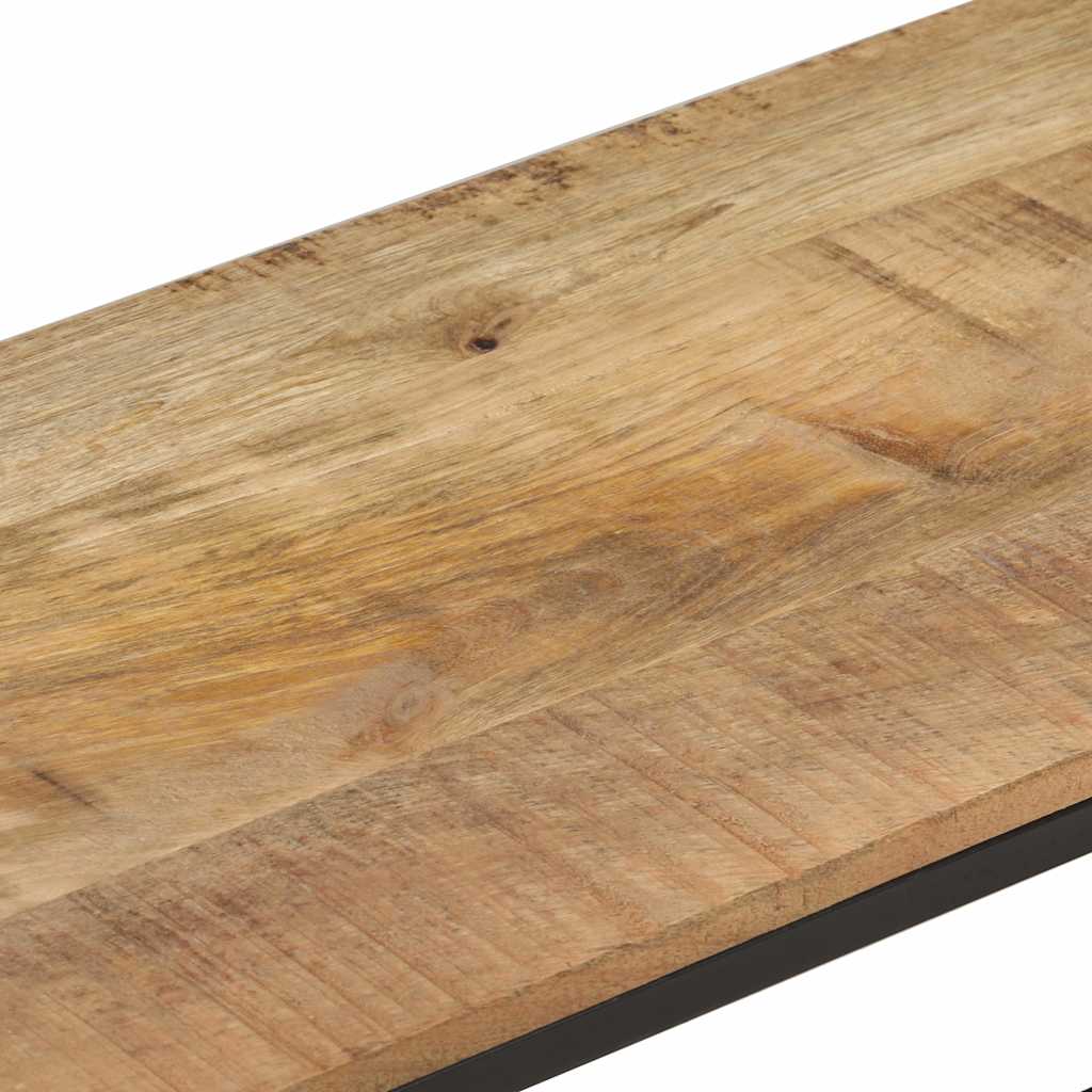 vidaXL TV Cabinet | Mango wood colour | Rough Mango Wood and Powder-Coated Steel 6