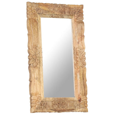 Mirror 80x50 cm Solid Mango Wood