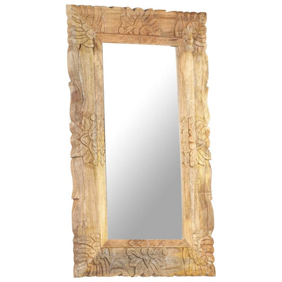 Mirror 80x50 cm Solid Mango Wood