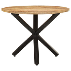 321681 vidaXL Dining Table Round 100x100x75 cm Rough Mango Wood 2