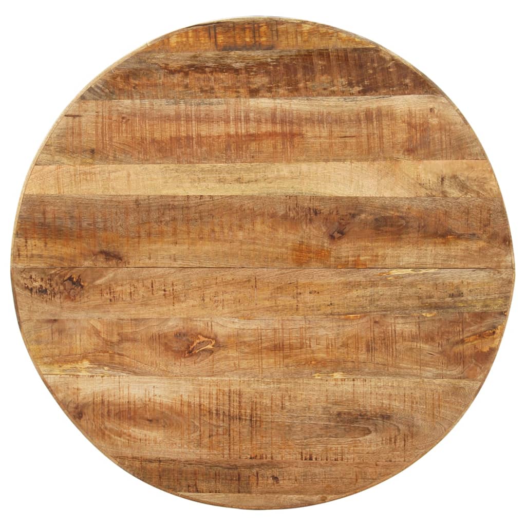 321681 vidaXL Dining Table Round 100x100x75 cm Rough Mango Wood 4