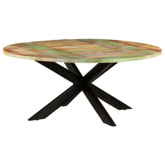 321685 vidaXL Dining Table Round 175x75 cm Solid Reclaimed Wood 5