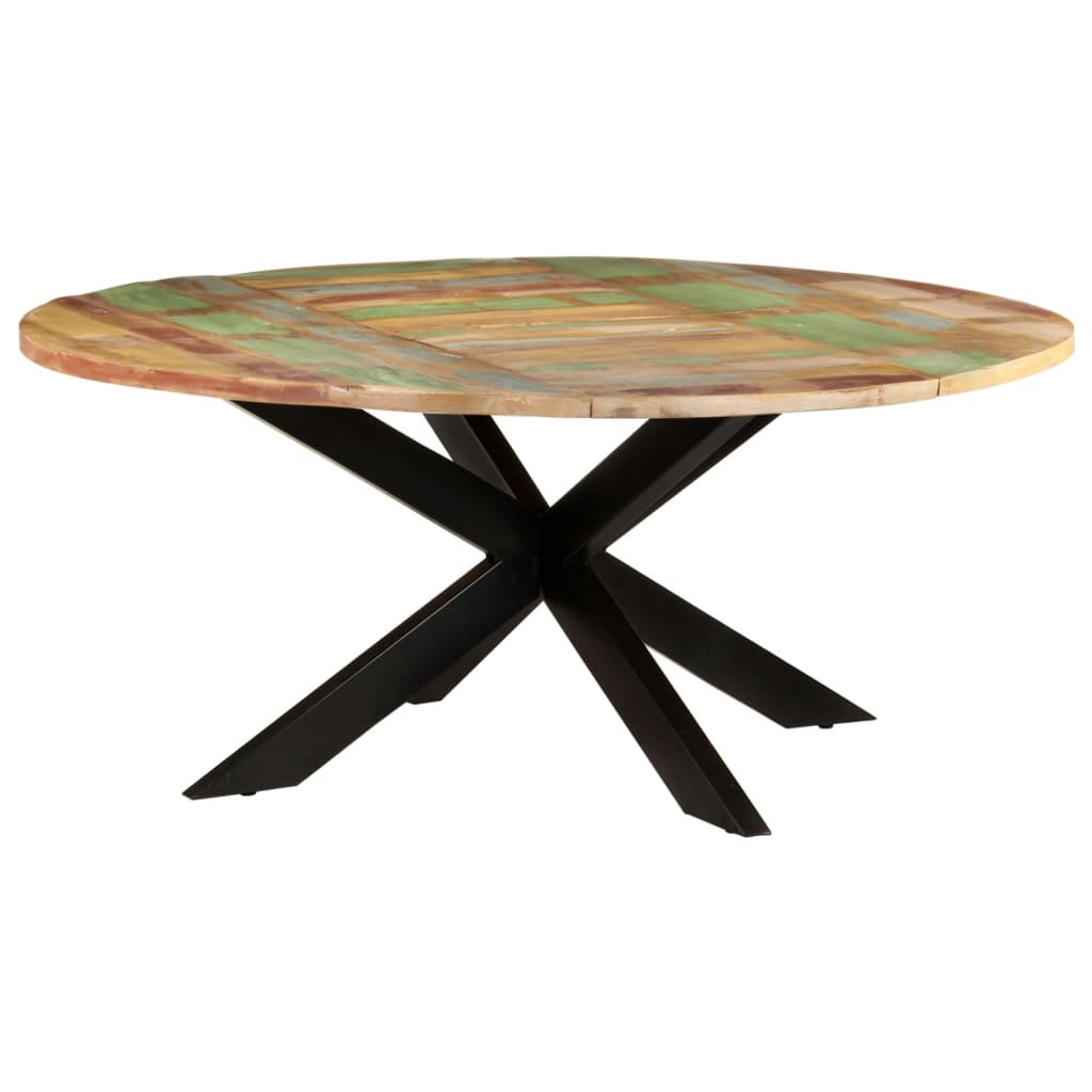 321685 vidaXL Dining Table Round 175x75 cm Solid Reclaimed Wood 6