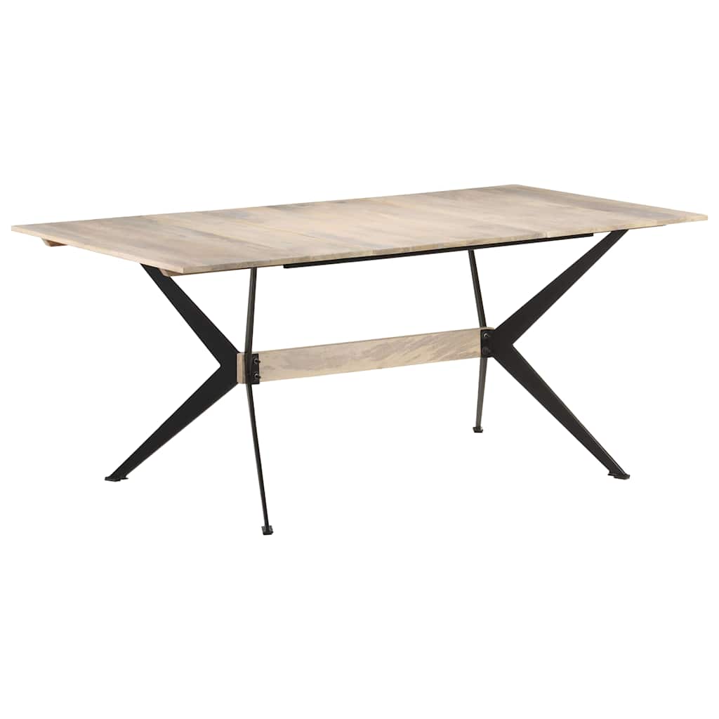 Dining Table 180x90x76 cm Solid Mango Wood White
