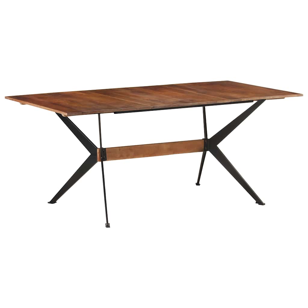 Dining Table 180x90x76 cm Solid Mango Wood Dark brown
