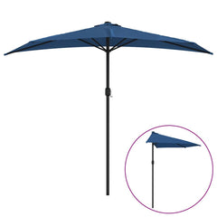 vidaXL Balcony Parasol | Blue | Polyester, Steel, Aluminium | 270 x 144 x 222 cm 2
