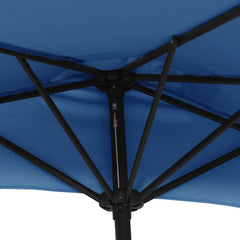 vidaXL Balcony Parasol | Blue | Polyester, Steel, Aluminium | 270 x 144 x 222 cm 6