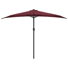 vidaXL Balcony Parasol with Aluminium Pole Bordeaux Red 300x155x223 cm Half 3
