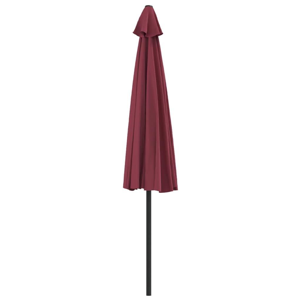 vidaXL Balcony Parasol with Aluminium Pole Bordeaux Red 300x155x223 cm Half 5