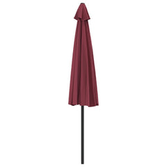 vidaXL Balcony Parasol with Aluminium Pole Bordeaux Red 300x155x223 cm Half 5