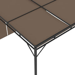 Garden Gazebo with Side Curtain Taupe 3 x 3 x 2.25 m
