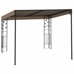 312265 vidaXL Wall-mounted Gazebo 3x3x2,5 m Taupe 3