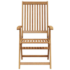 Reclining Garden Chairs Natural Solid Acacia Wood 3 pcs Natural